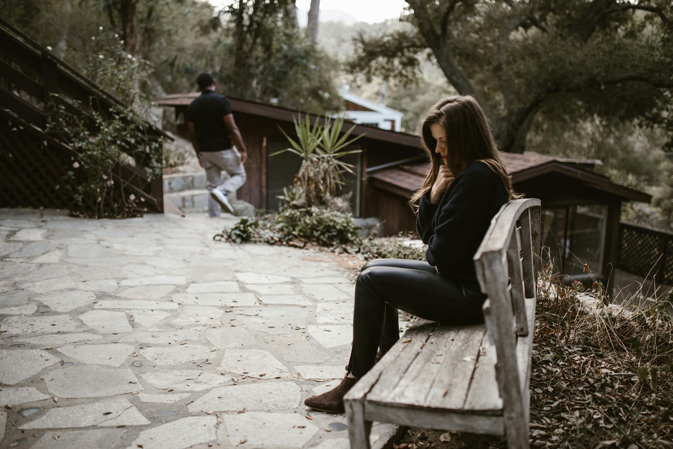 Free stock photo of adult, bench, blended family